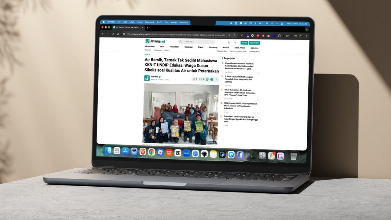 Contoh publikasi berita kuliah kerja nyata yang tayang di Jateng.net