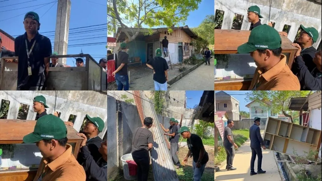 Wujudkan Kemandirian Ekonomi, Mahasiswa KKN 45 Universitas Malikussaleh dan Perangkat Gampoeng Blang Panyang Gotong Royong Bangun Koperasi Merah Putih