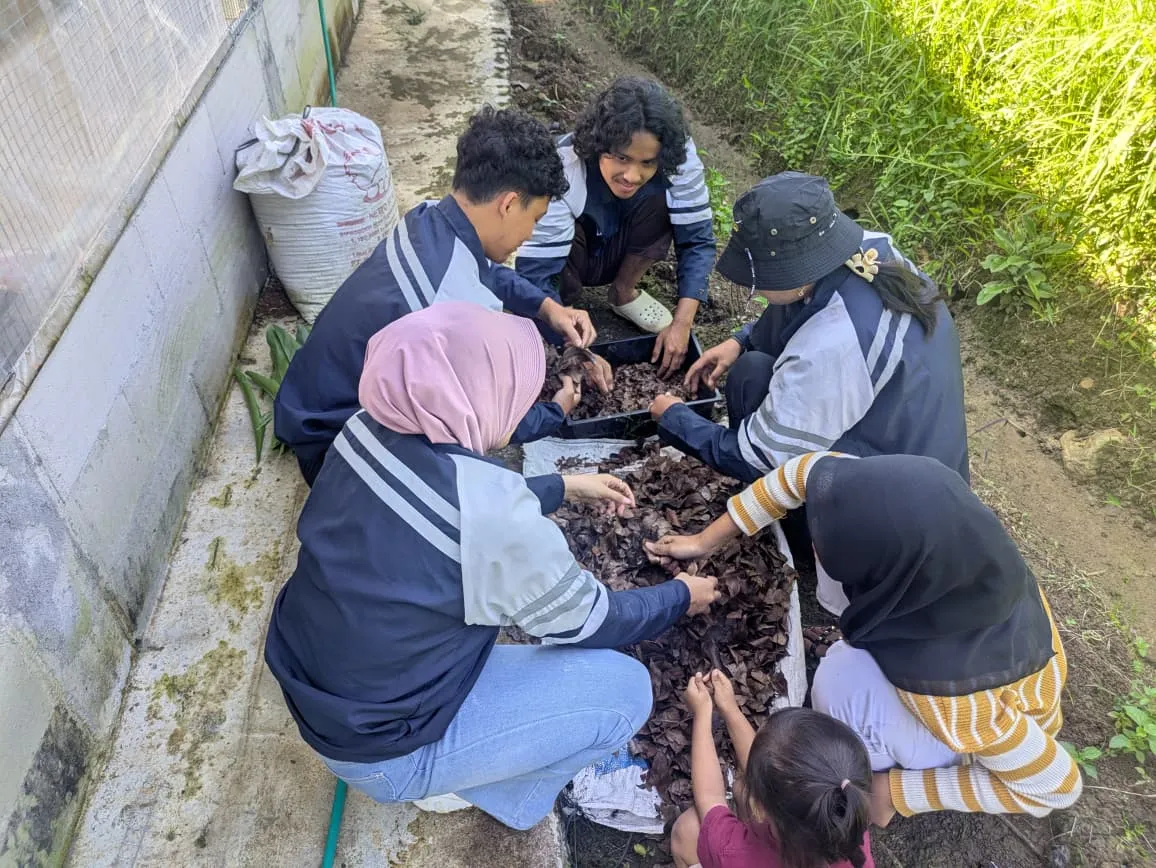 Optimalisasi Kelompok Usaha Masyarakat, Mahasiswa KKN Undip Lakukan Pendampingan Produksi Peternakan Terintegrasi di Desa Kadirejo, Kabupaten Semarang